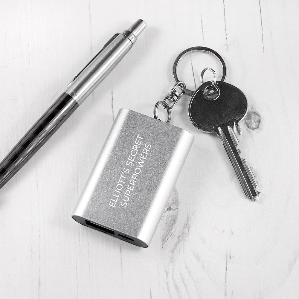 Personalised Miniature Powerbank Keyring - Engraved Memories