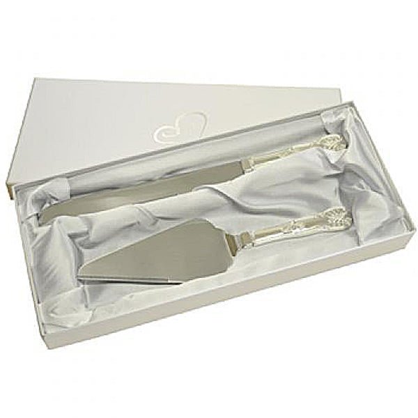 Engravable Wedding Cake Knife & Slice Server Set Valentine's day gift - Engraved Memories