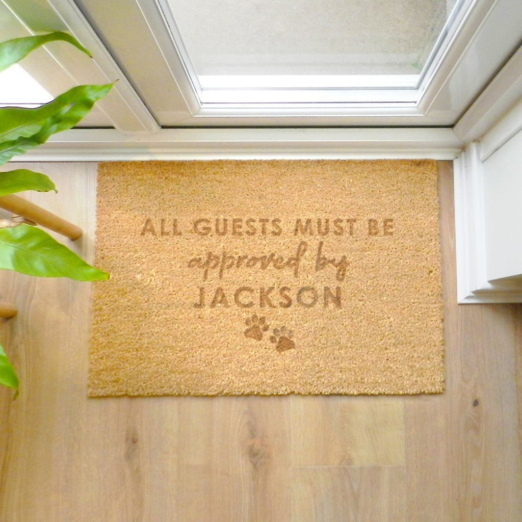 Personalised Approved By The Pet Rectangle Indoor Doormat - Engraved Memories