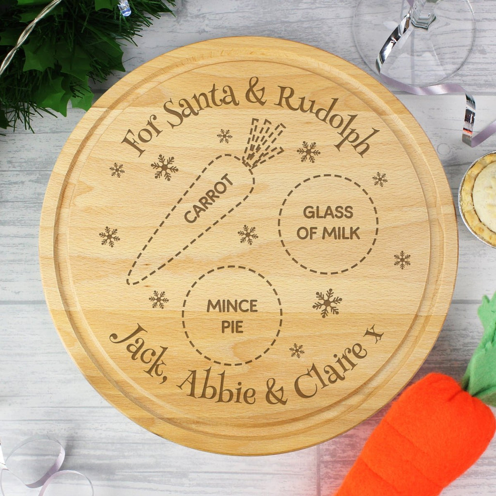 Personalised Christmas Eve Mince Pie Board - Engraved Memories