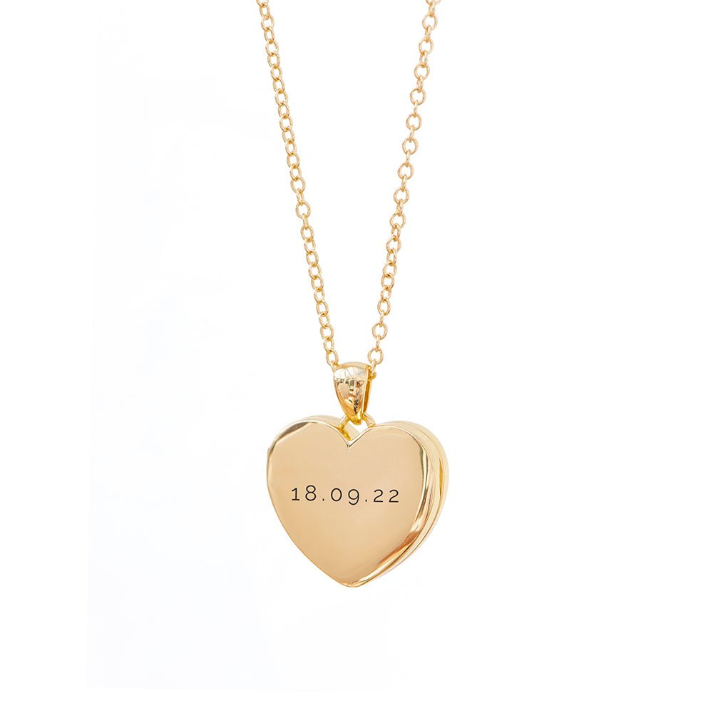 Personalised Heart Photo Locket, Photo necklace - Engraved Memories