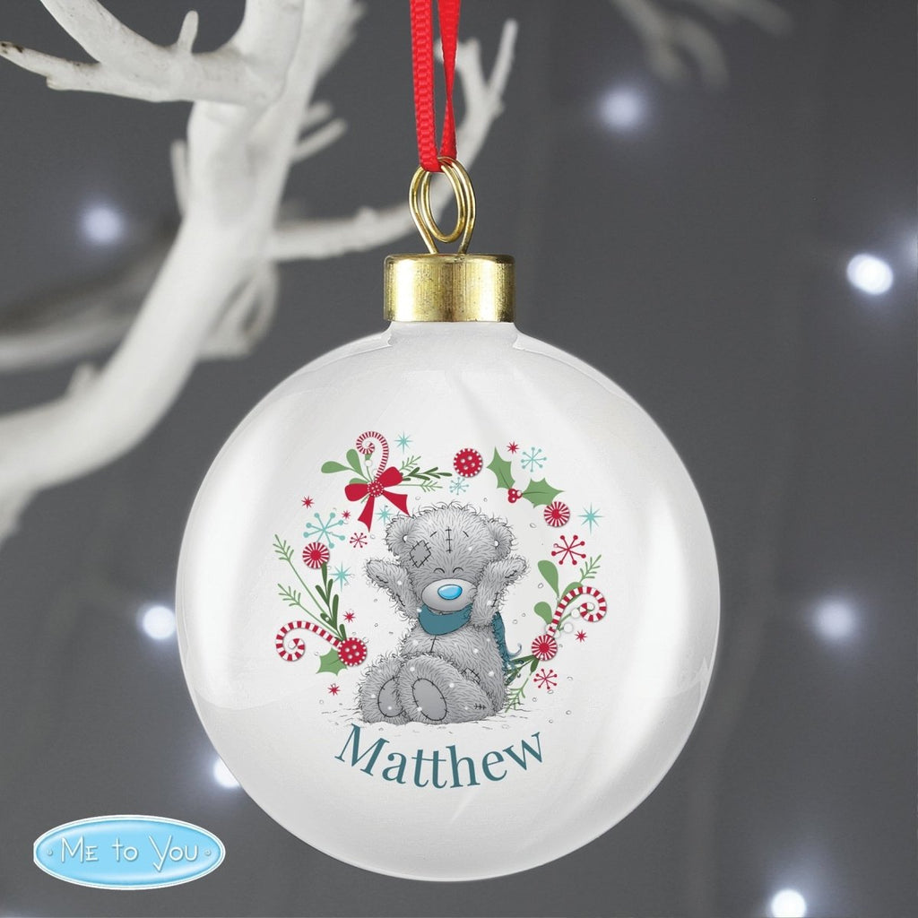 Personalised Me To You 'For Grandad, Dad' Christmas Bauble - Engraved Memories
