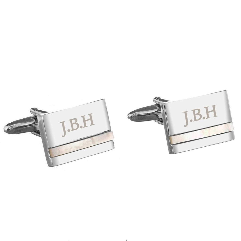 Personalised Pearl Cufflinks | Groom Gift | Best Man gift | Father's day Gift - Engraved Memories
