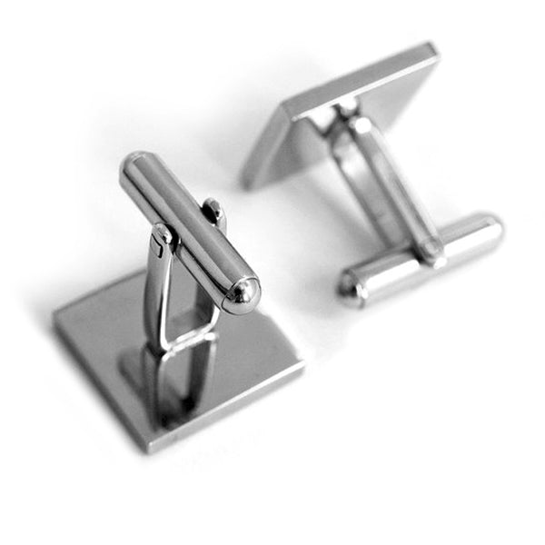 Personalised Photo Engraved Square Cufflinks in Personalised Chromed Box Father's day gift - Engraved Memories