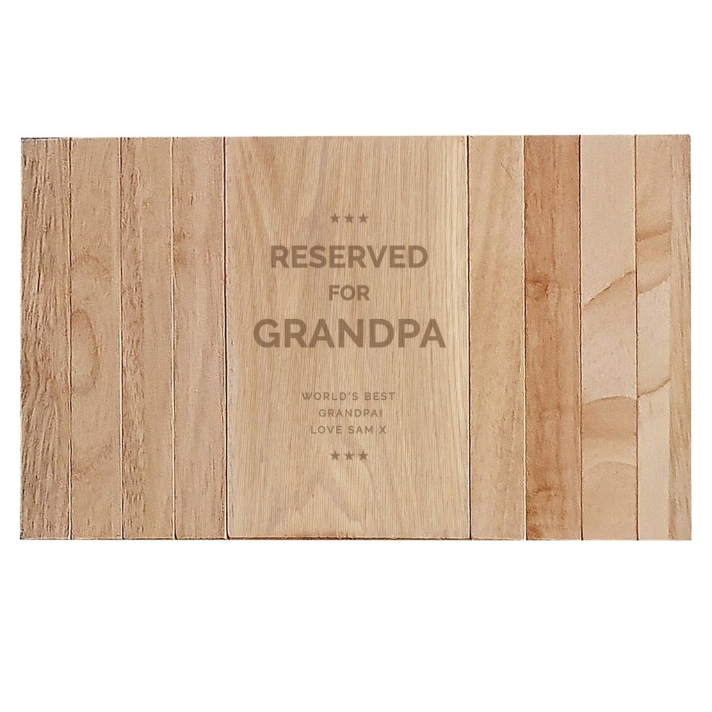 Personalised Reserved For Wooden Sofa Tray - Engraved Memories