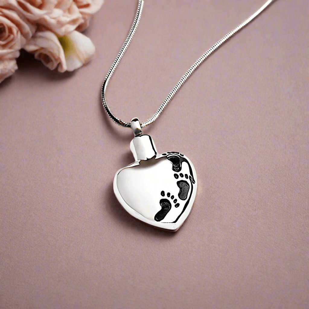 Cremation Ashes Necklace Ememories Heart Pendant – Engraved Memories