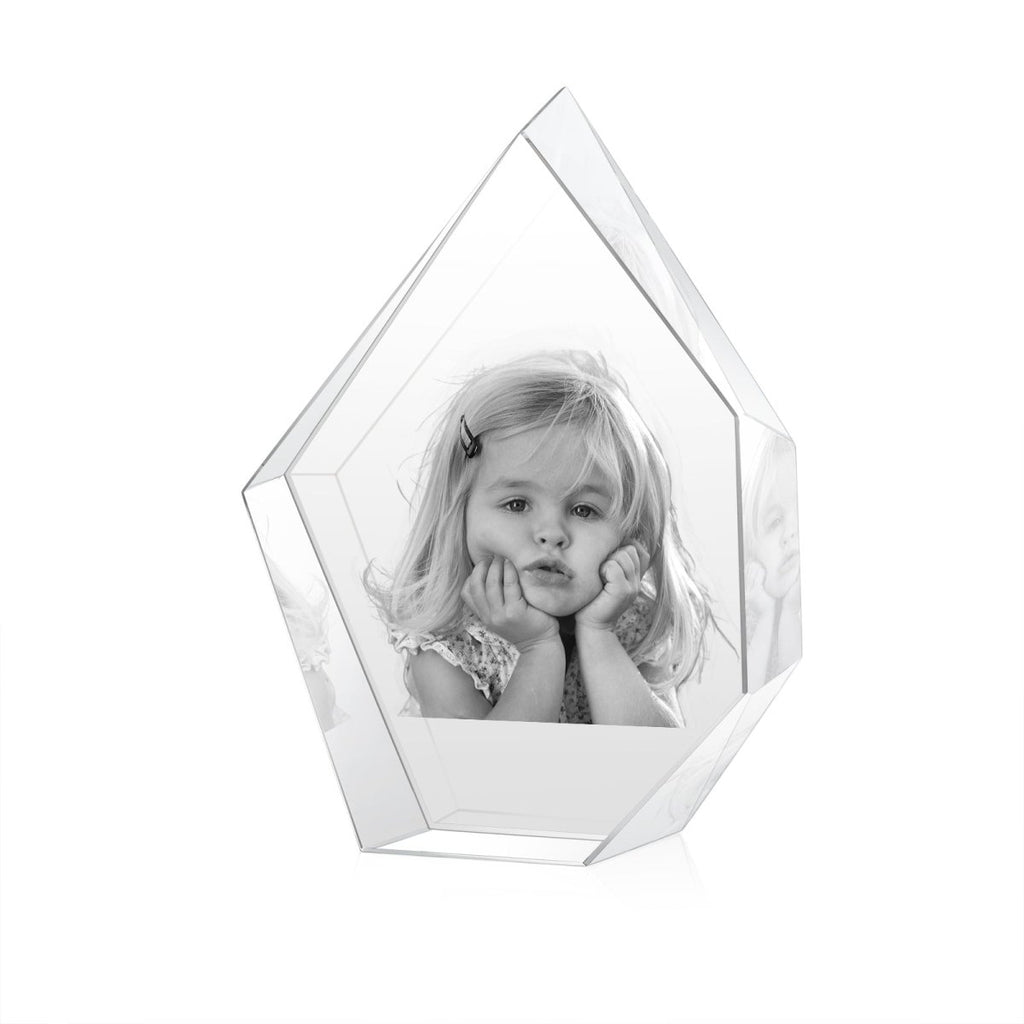 Custom 3D photo crystal shard ornament, medium, personalized with photo, 100x40x130mm, 720g weight