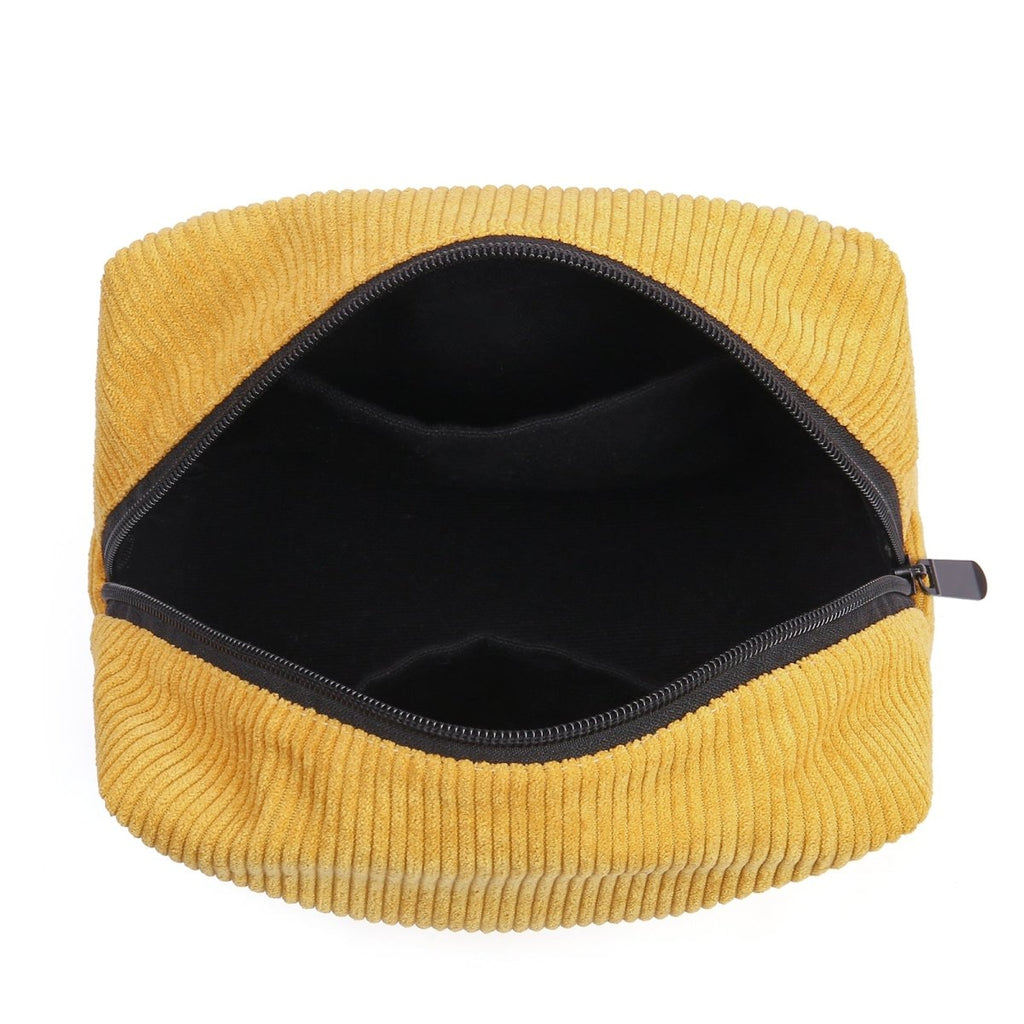 Custom name corduroy cosmetic bag, personalized, available in multiple colors, 13189cm, 100g.