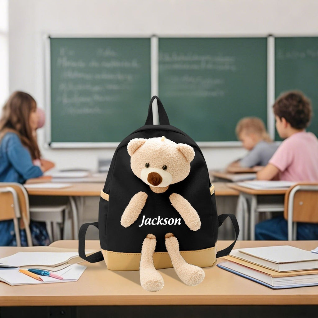 Cute children’s bag with soft toy bear