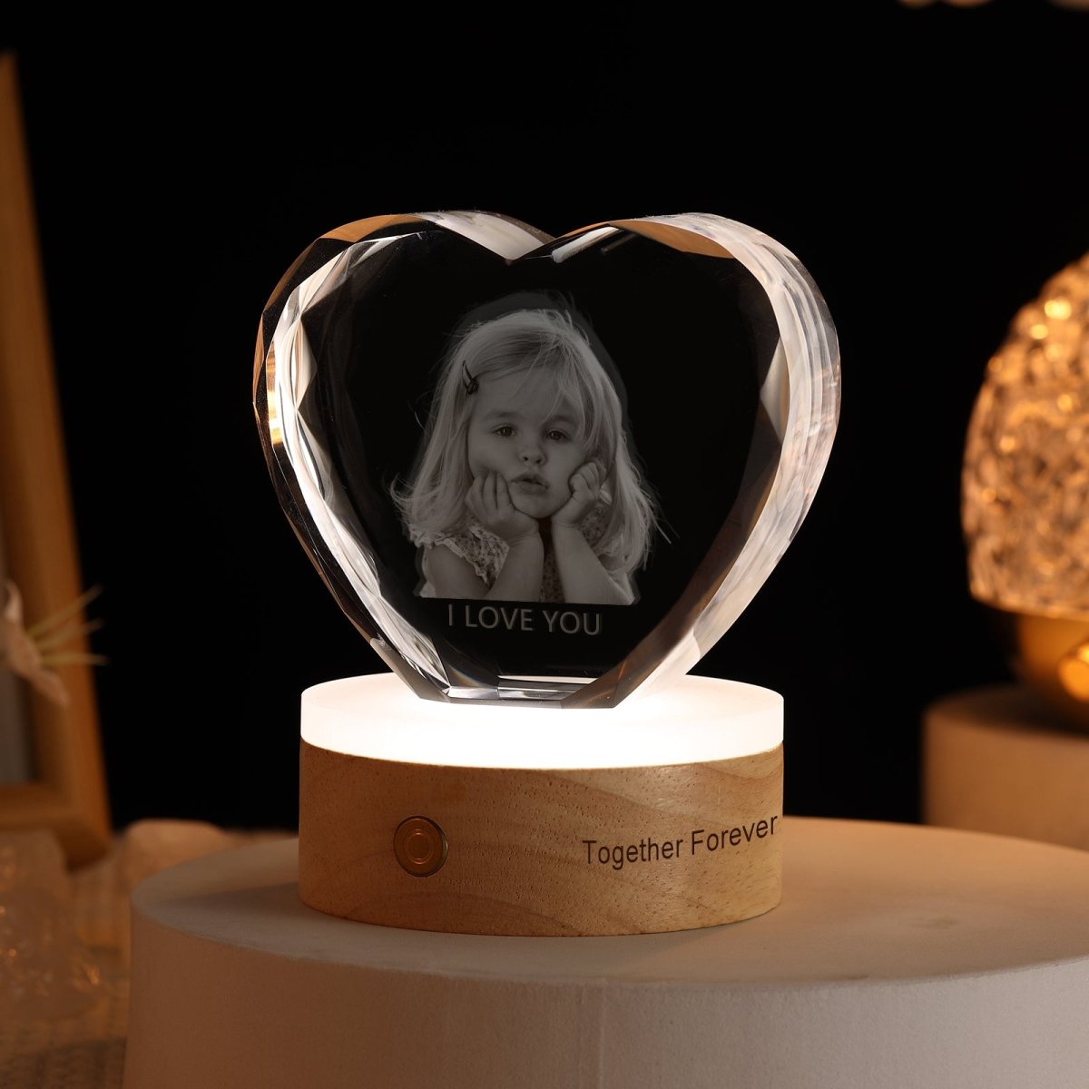 Engravable Display Base Engraved LED Base - Personalized Wooden Light Base by Cmoffer ...