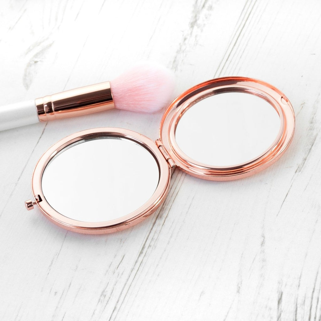 Compact mirror for makeup touch-ups