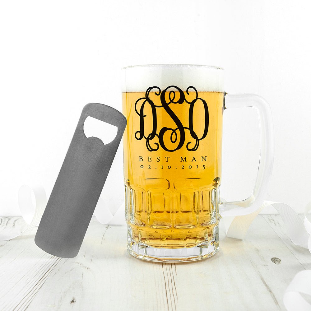 One-pint tankard engraved for best man