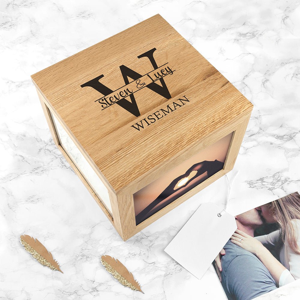Photo gift box for anniversary or engagement