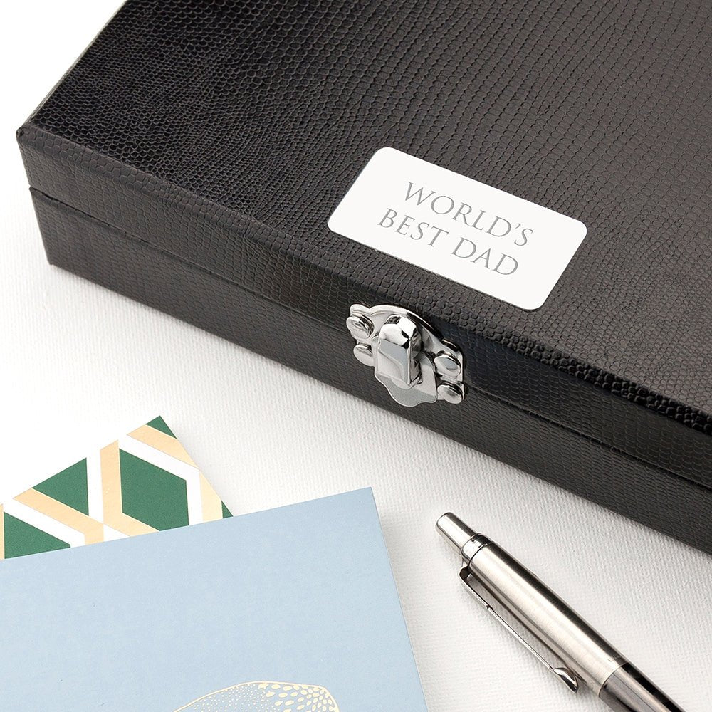 Personalised 12 Compartment Cufflink Box - Engraved Memories