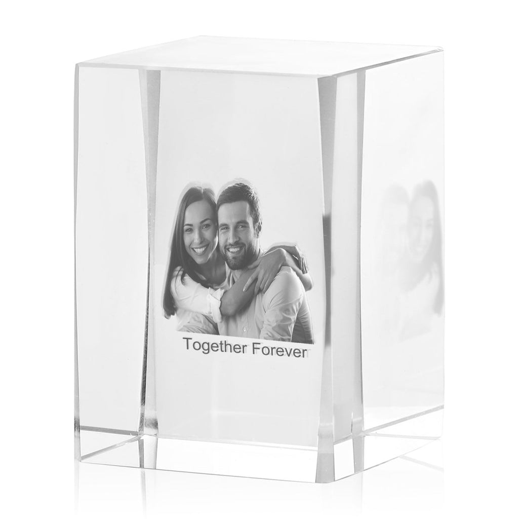 Personalised 3D Photo Premium Crystal Ornament – small 40mm x 60mm 