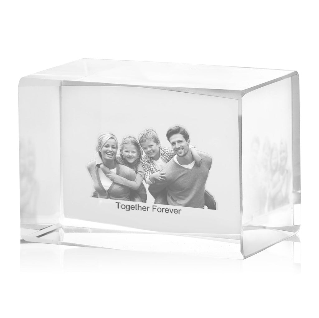 Personalised 3D Photo Premium Crystal Ornament – small 40mm x 60mm 