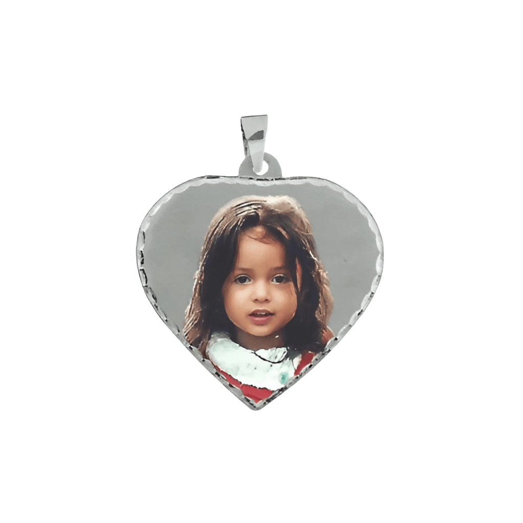 Personalized 9ct Gold or Sterling Silver Heart Photo Pendant, custom with your favorite photo.