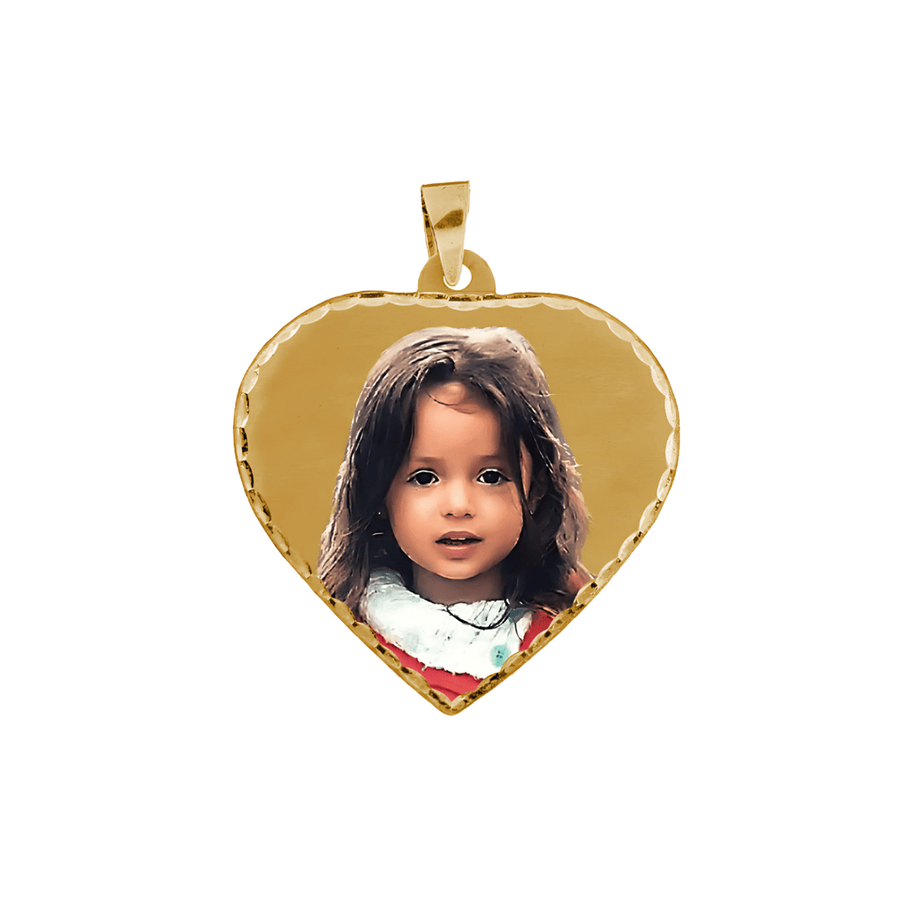 Personalized 9ct Gold or Sterling Silver Heart Photo Pendant, custom with your favorite photo.