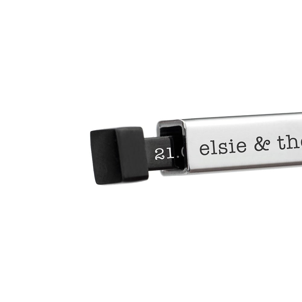 Personalised Black and Silver Square Hidden Message Men's Necklace - Engraved Memories