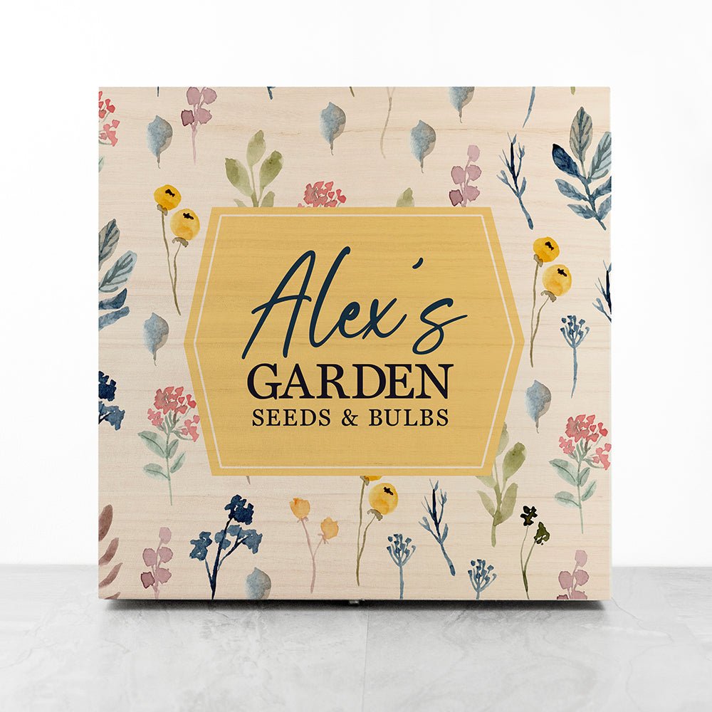 Personalised Botanical Gardener's Accessories Box - Engraved Memories