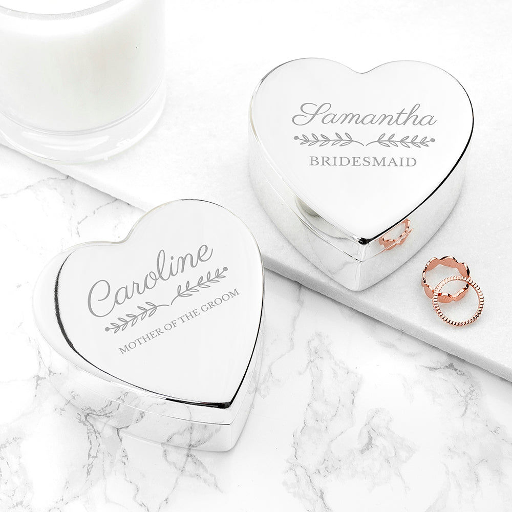 Custom bridal party trinket box gift