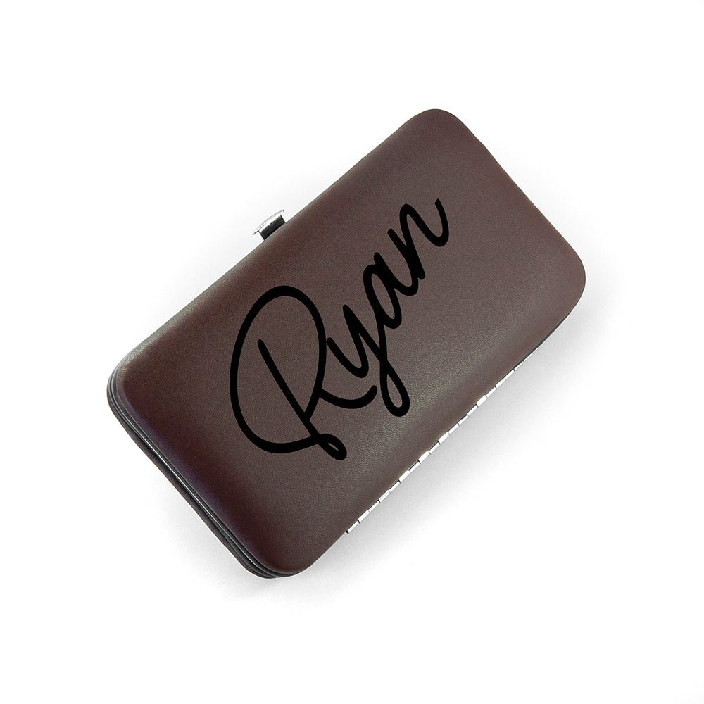 Custom engraved manicure kit, 15cm, includes scissors, files, shapers