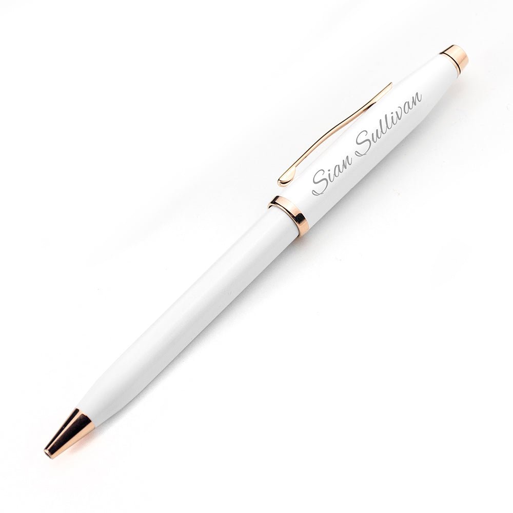 Personalised Cross Century II Pen in White - Engraved Memories