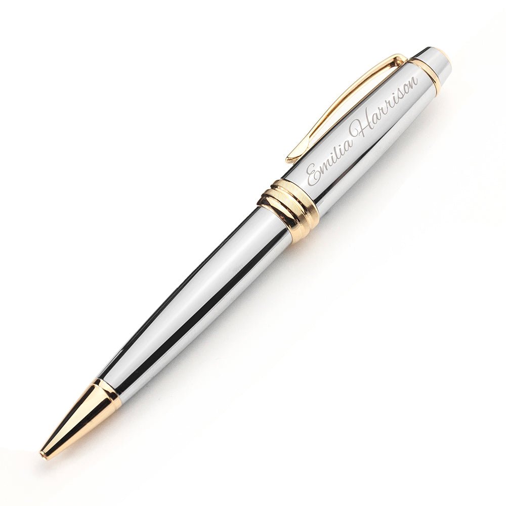 Personalised Cross Silver Gold Medallist Pen - Engraved Memories