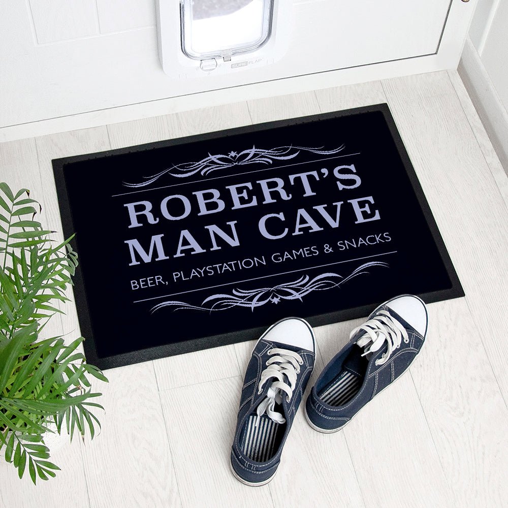 Personalised Dad's Man Cave Indoor Doormat - Engraved Memories