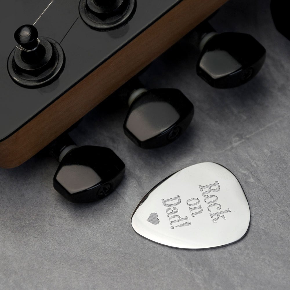 Personalised Dad's Plectrum - Engraved Memories