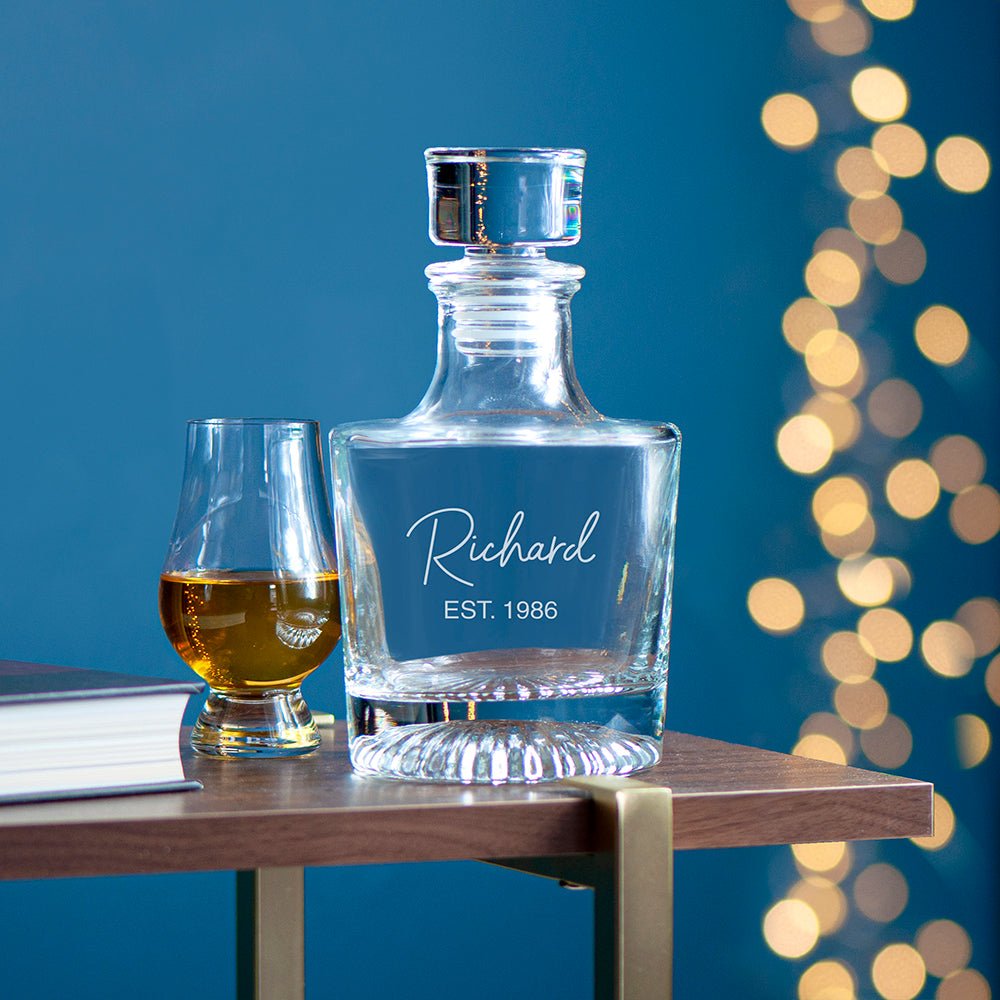 Personalised Elegance Signature Round Decanter - Engraved Memories