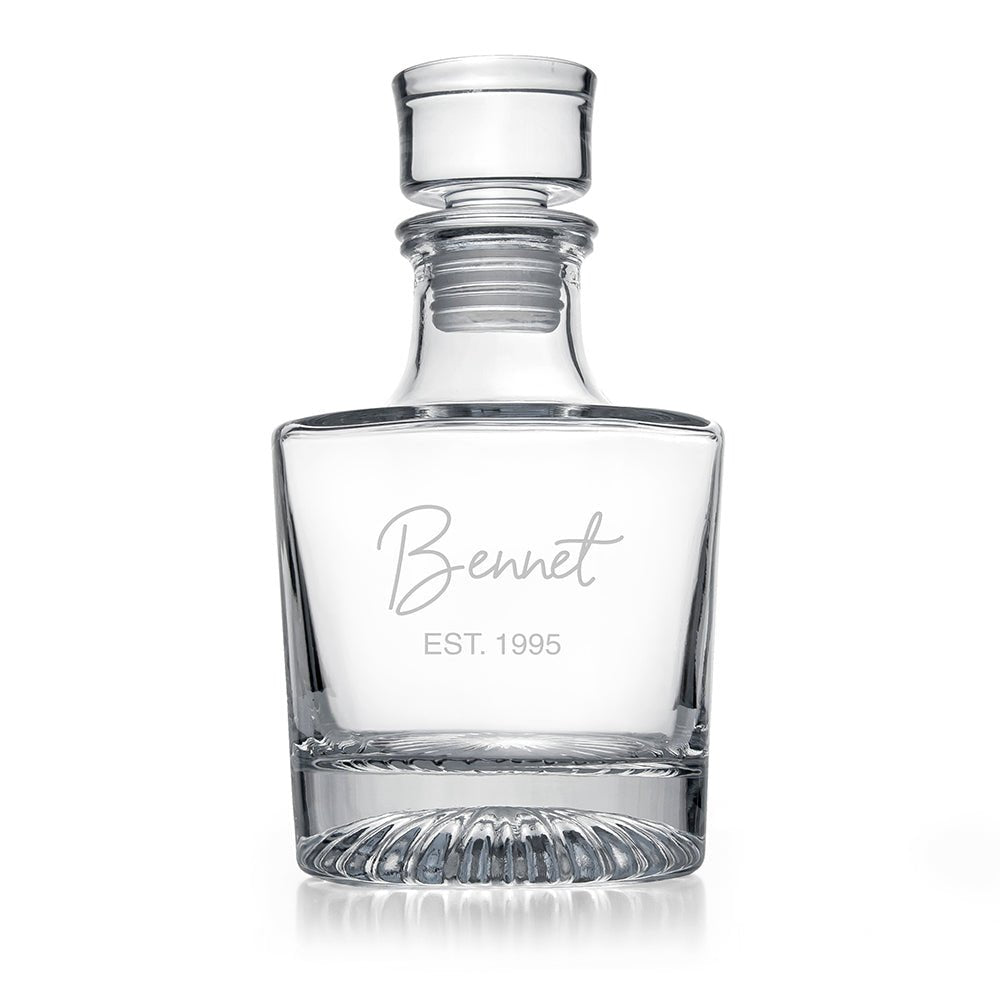 Personalised Elegance Signature Round Decanter - Engraved Memories