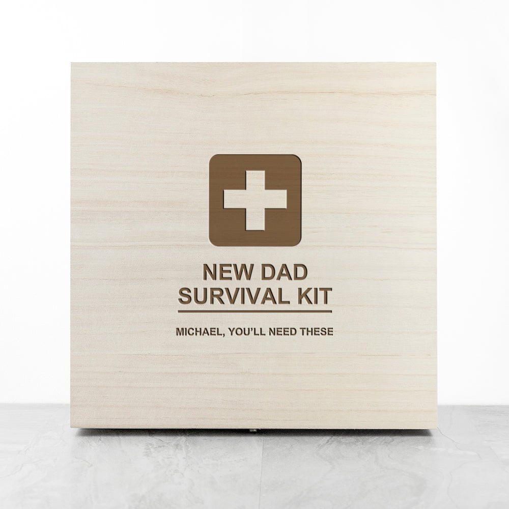 Personalised Fill Your Own Emergency New Dad Box - Engraved Memories