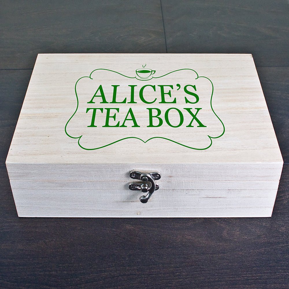 Tea Box Message Personalised Tea Box - Treat Republic Wooden Gift Box With Clasp ...