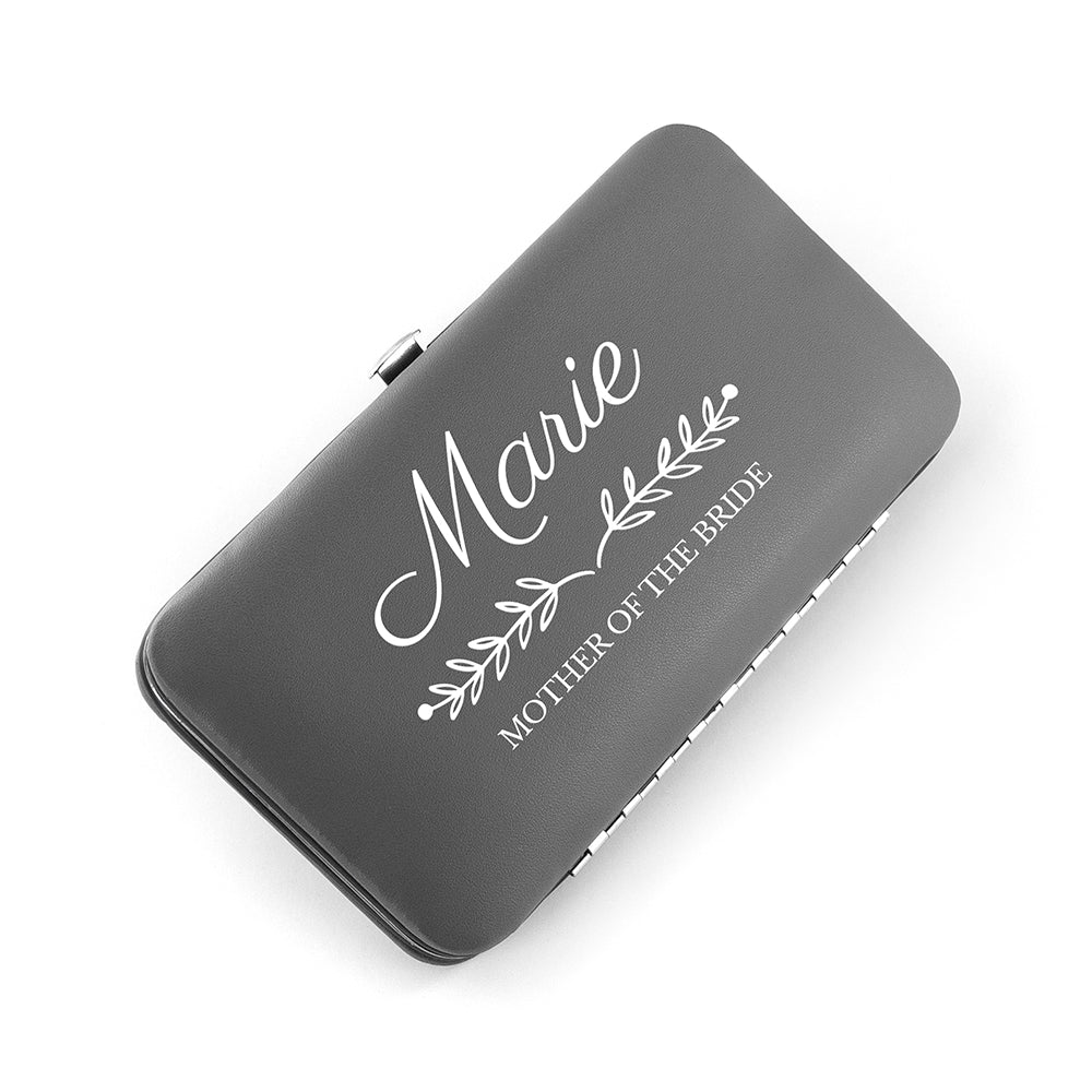 Personalised manicure set, 15×9×2cm, name and wedding role engraving, 8 tools