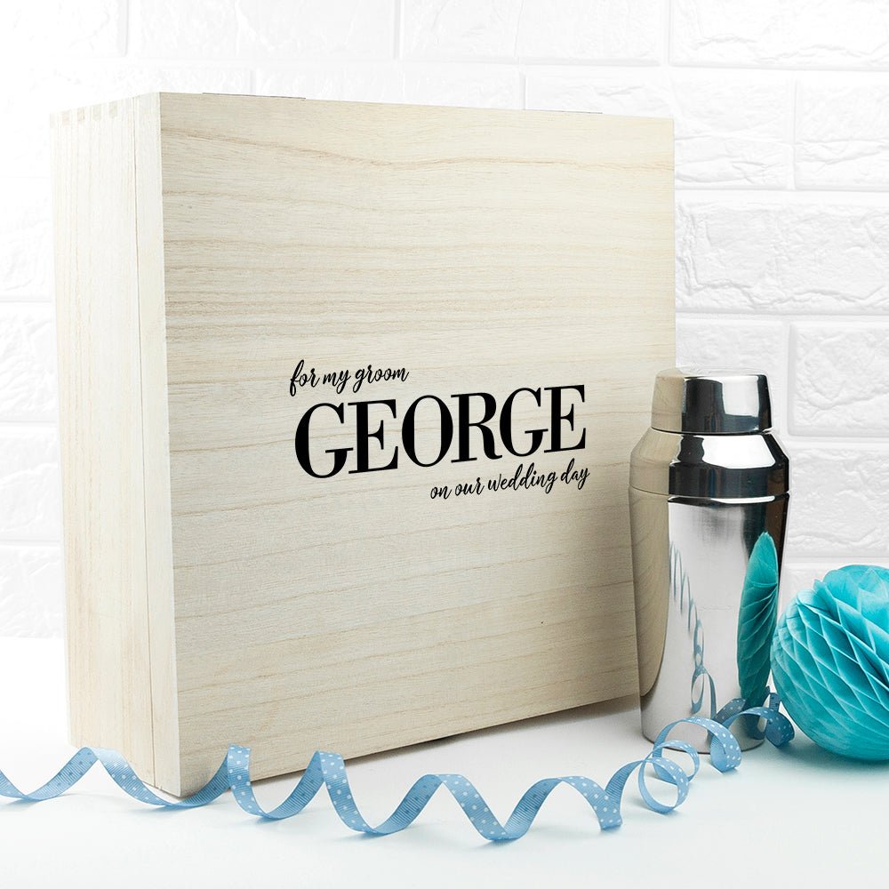 Groom keepsake box with custom name