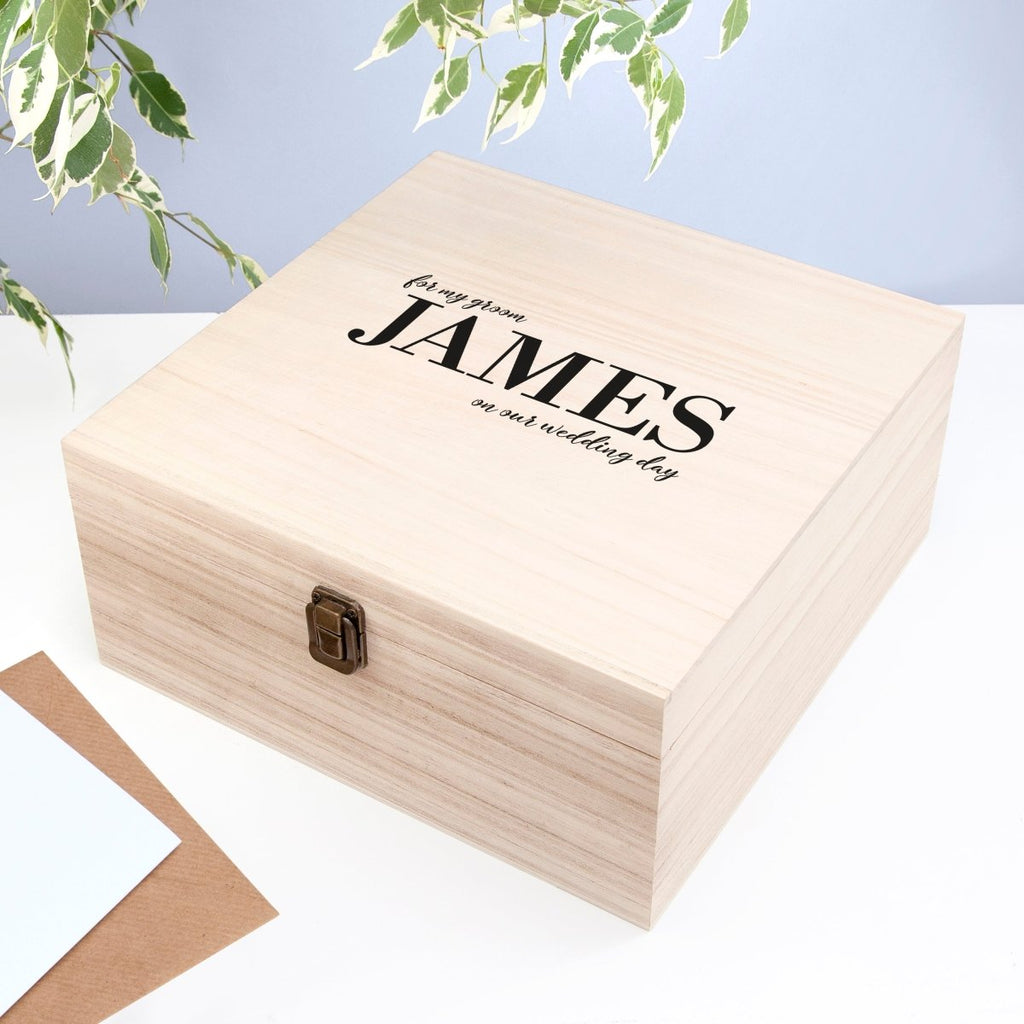 For my groom on our wedding day gift box
