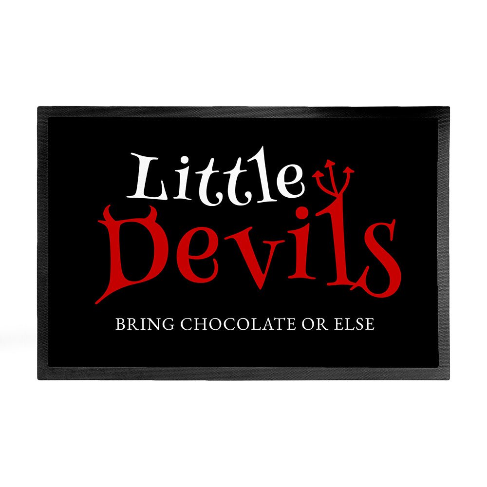 Personalised Halloween Little Devils Indoor Doormat - Engraved Memories