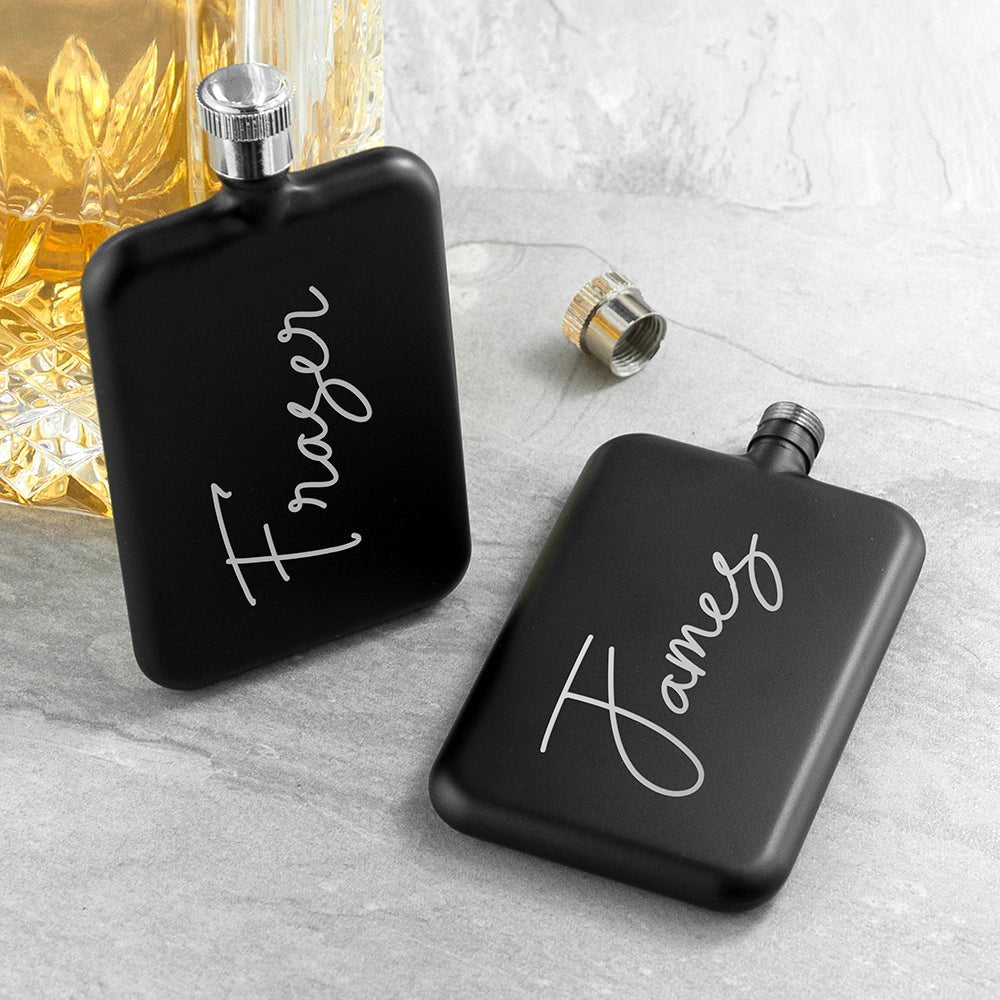 Bridesmaid gift with engraved flask