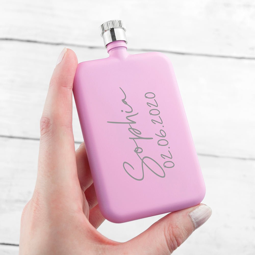 Sentimental flask with real handwriting