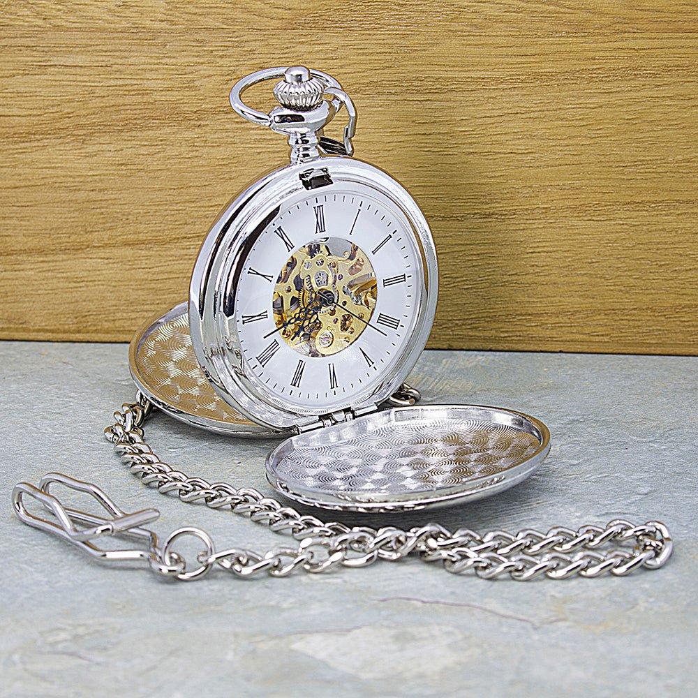 Personalised Heritage Dual-Side Pocket Watch - Engraved Memories