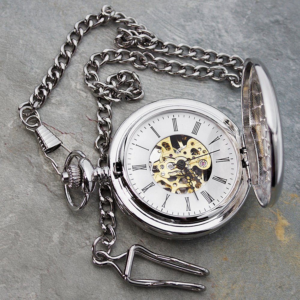 Personalised Heritage Dual-Side Pocket Watch - Engraved Memories