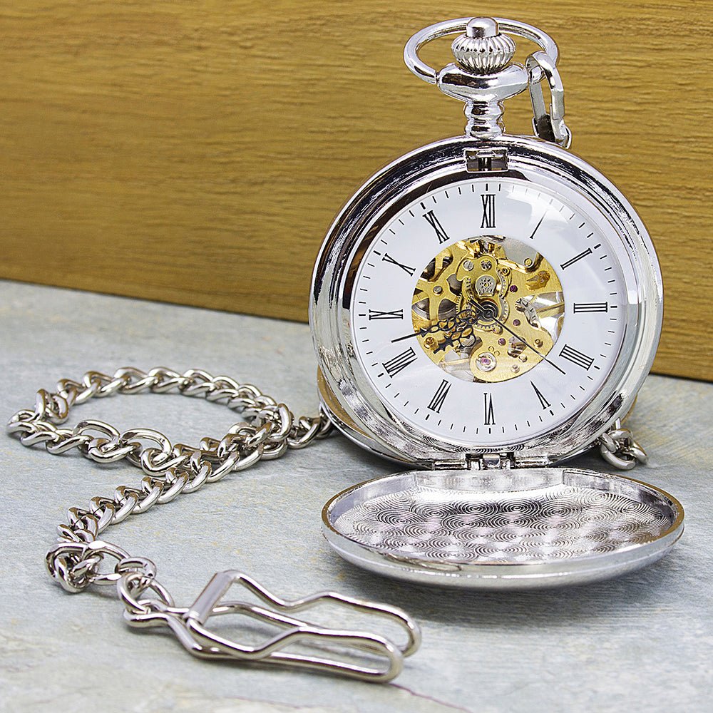 Personalised Heritage Dual-Side Pocket Watch - Engraved Memories