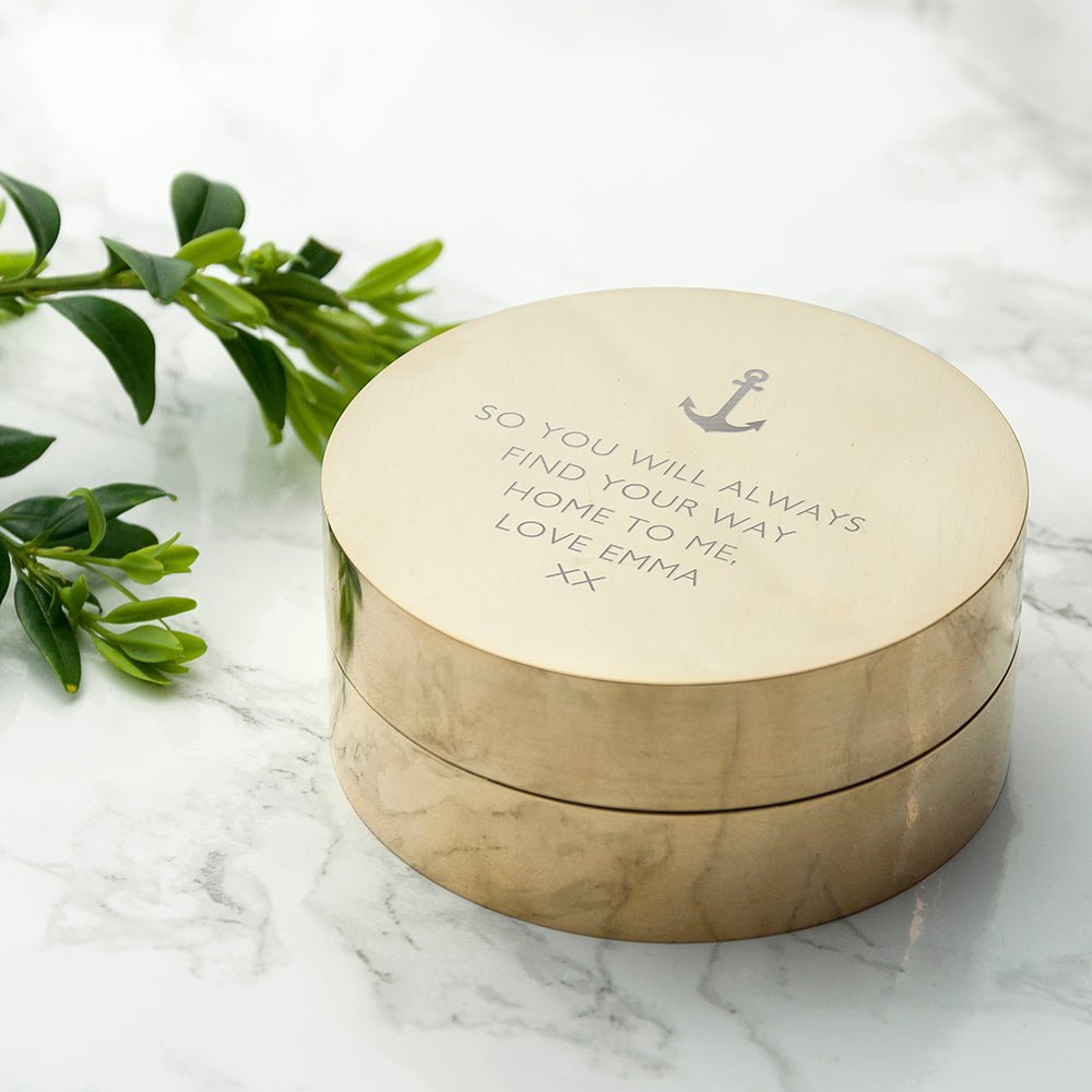 Personalised Iconic Adventurer's Sundial Compass - Engraved Memories