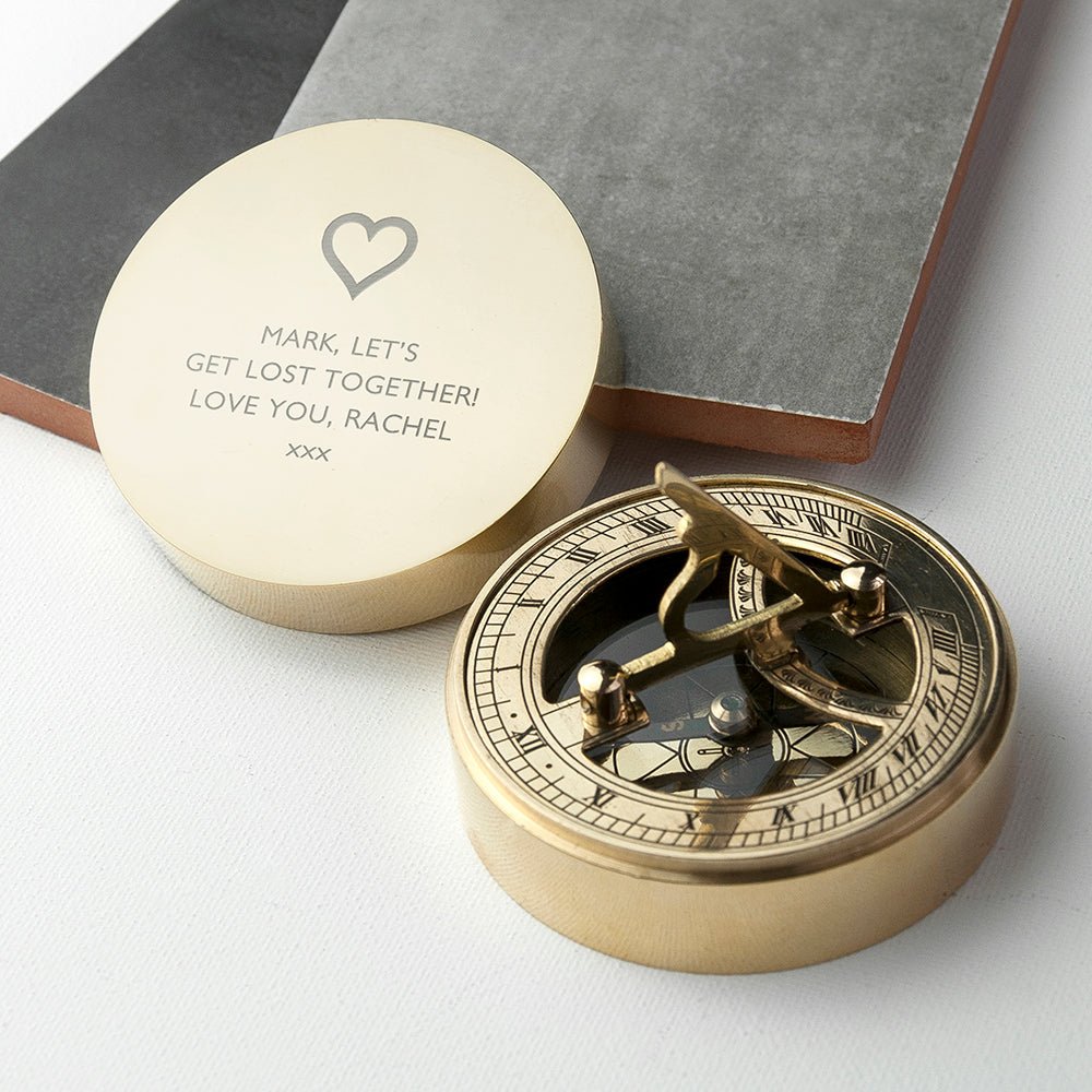 Personalised Iconic Adventurer's Sundial Compass - Engraved Memories
