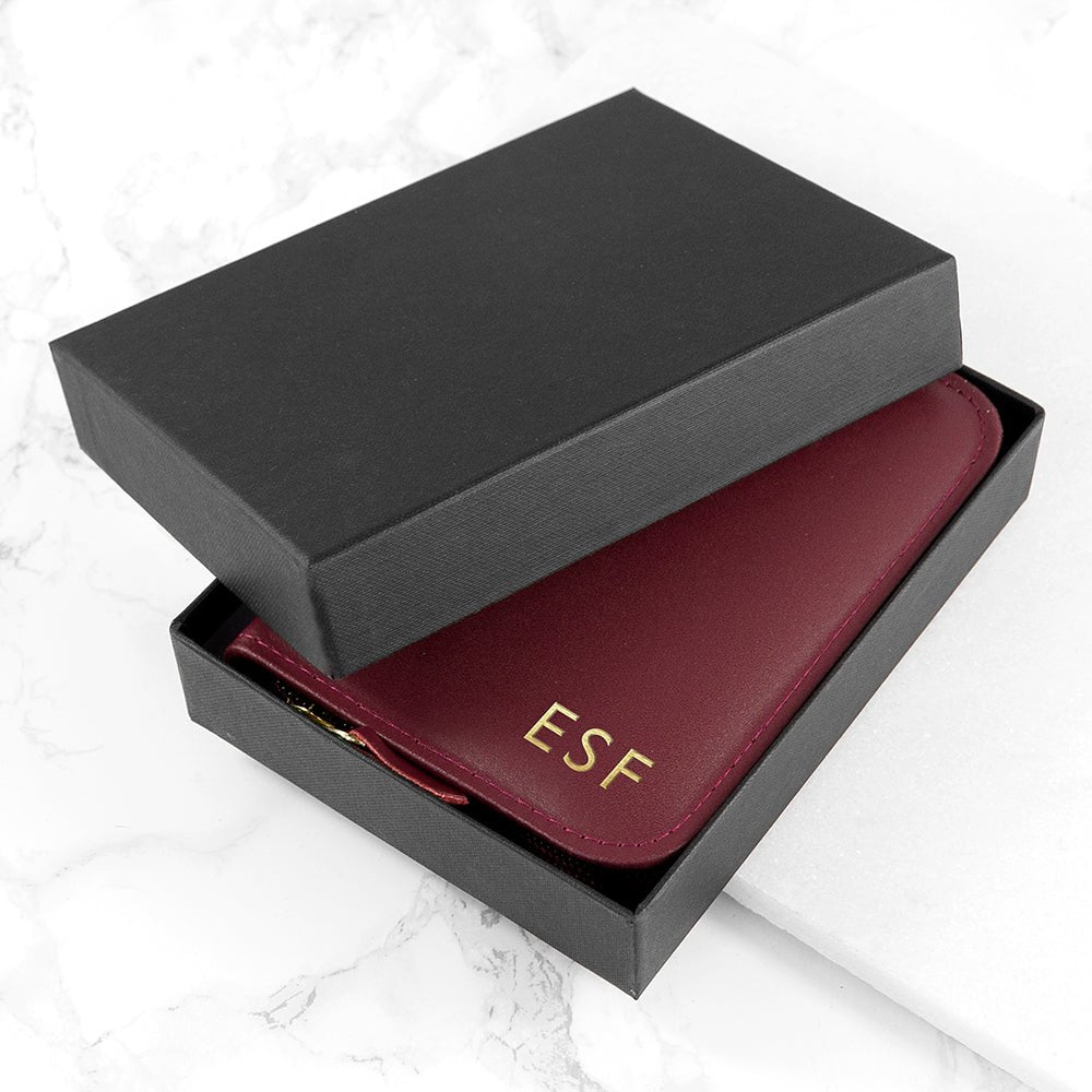 Personalised Leather Double Playing Card Case - Engraved Memories