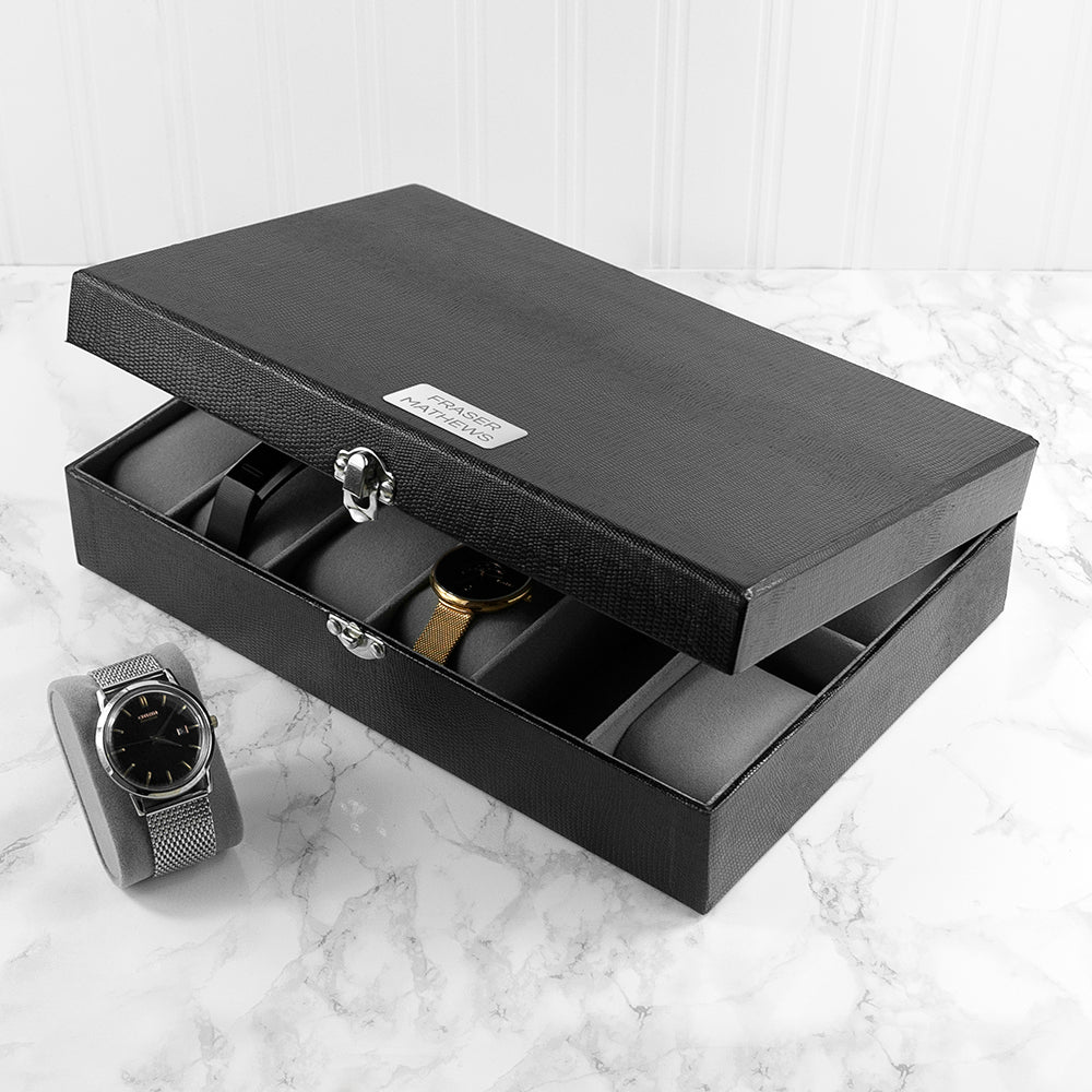 Personalised Luxury 12 Piece Watch Box - Engraved Memories