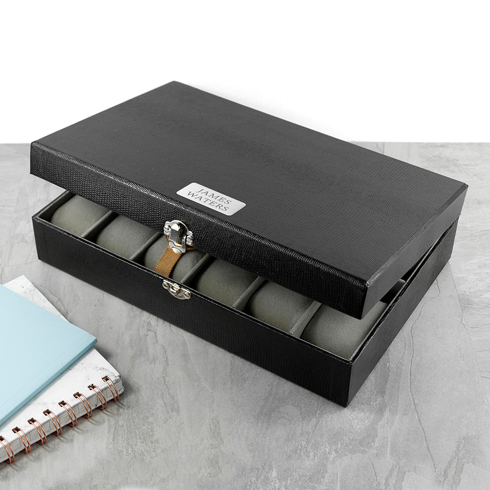 Personalised Luxury 12 Piece Watch Box - Engraved Memories