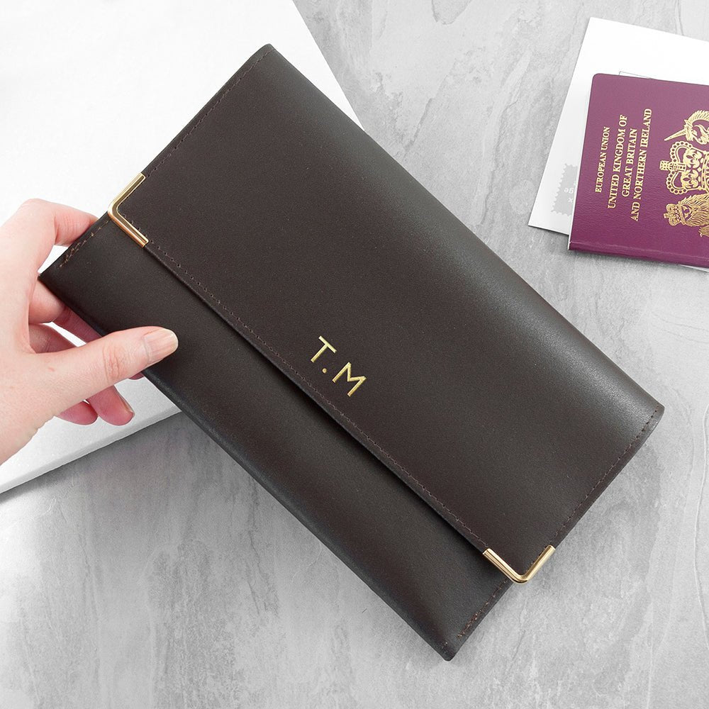 Personalised Luxury Travel Organiser - Engraved Memories