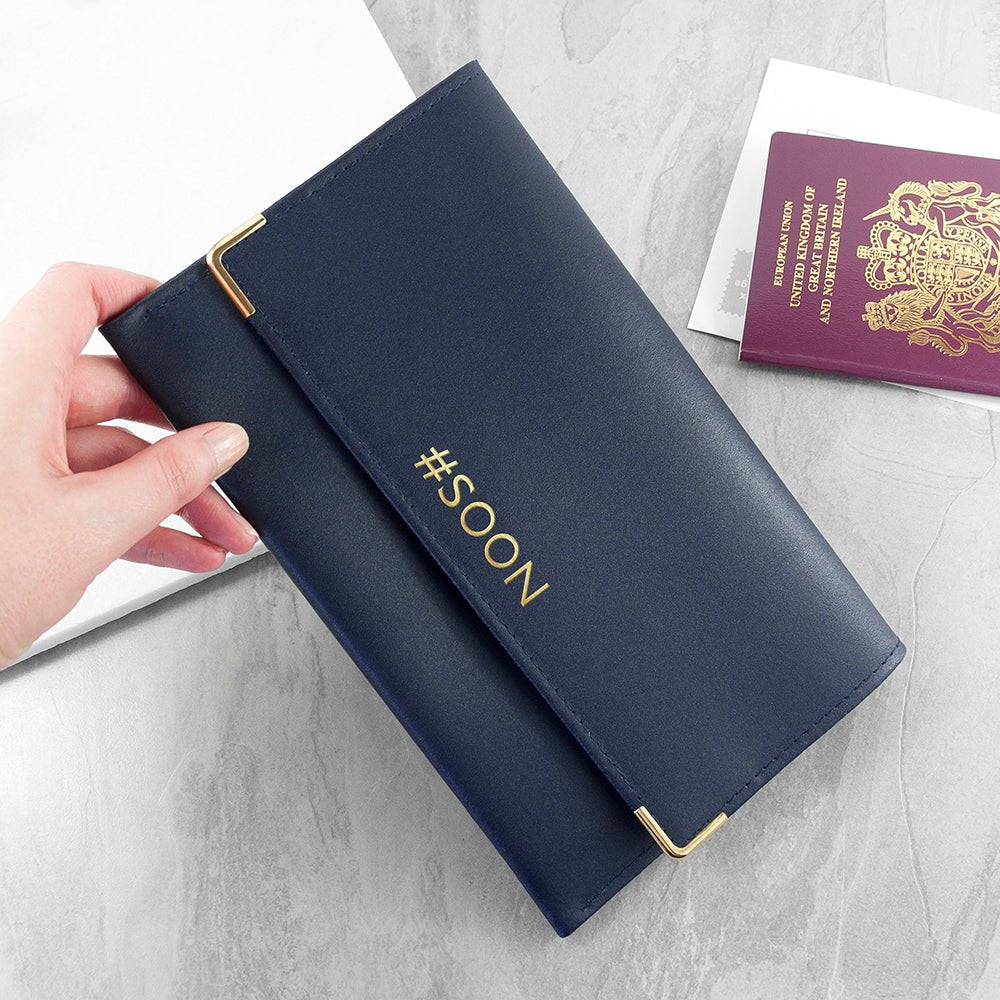 Personalised Luxury Travel Organiser - Engraved Memories